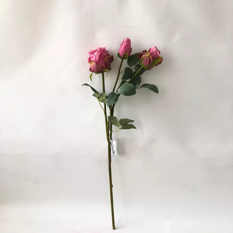compact fake rose bush in classic red for event decor